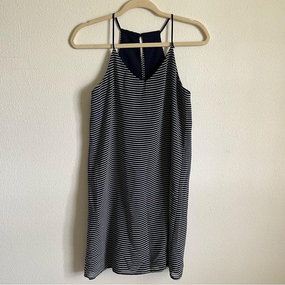 Striped Navy & White Slip Dress